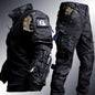 Men's Workwear Suit Outdoor Clothes Long Sleeve Tee Shirt & Trousers Wear-resisting Hunting Clothes Men Camping Suit