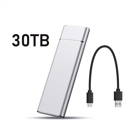 External 2TB/20TB/30TB Ssd High-Speed Solid State Drive Type-C/USB 3.1 Interface Portable Hard Disk for PC Laptop MAC