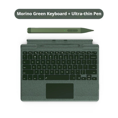 2025 New Color Microsoft Surface Pro 8/9/X/10/11 Bluetooth Magnetic Keyboard with Pen Slot,Touchpad and 7-color Backlit Keyboard