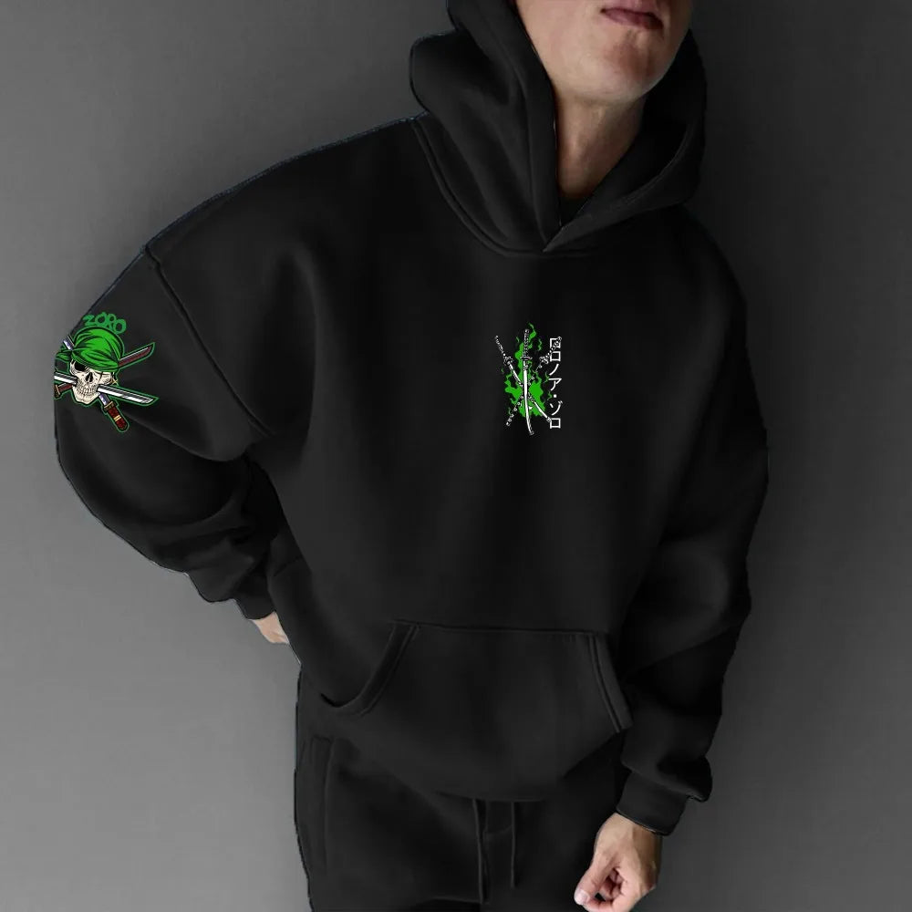 ONE PIECE Roronoa Zoro Anime Hoodie – Men & Kids