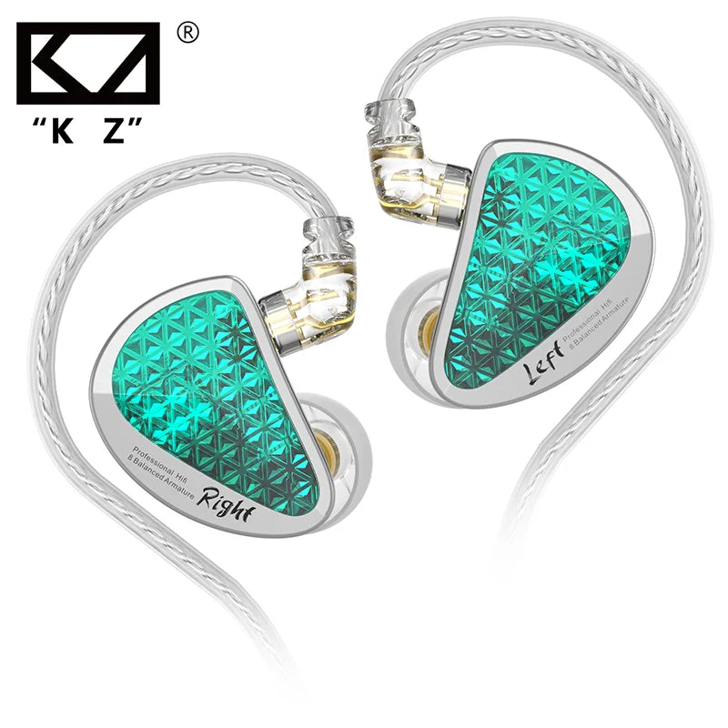 KZ AS16 PRO Kabelgebundener Kopfhörer 8BA Balanced Armature In-Ear Monitor Kopfhörer MP3 Bass Musik Ohrhörer HIFI Headset mit Mikrofon