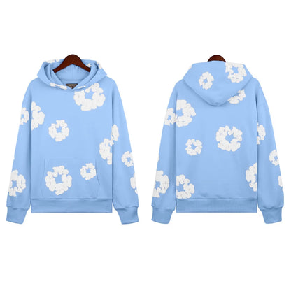 Hoodie Cross border European and American Hot selling Cotton Foam Printed Tears Hoodie Men's and Women's Hoodies