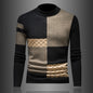 Turtleneck Men's Plaid Sweater