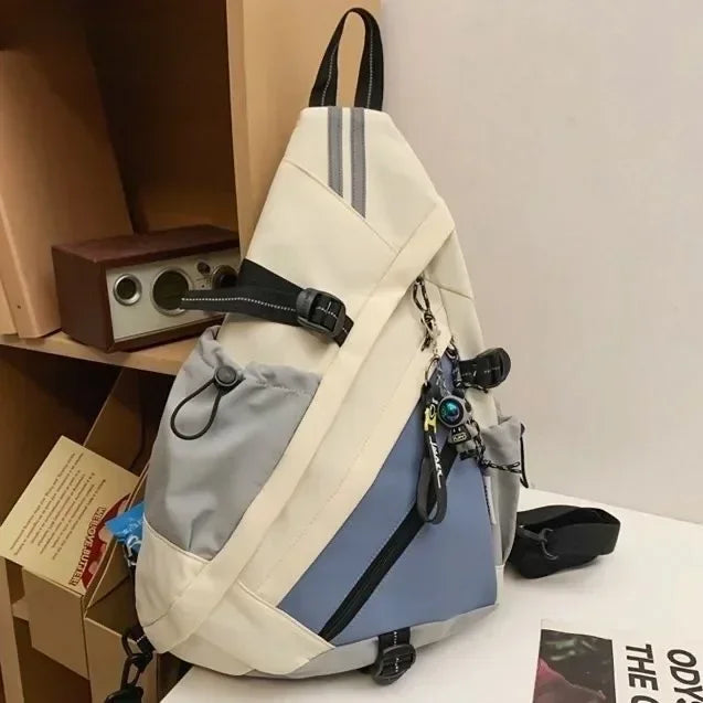 NEU Hip Hop Sport Motorrad Rucksack Männer Frauen Multifunktions Wasserdichte Reise Einzel Schulter Schultasche Crossbody Brusttaschen