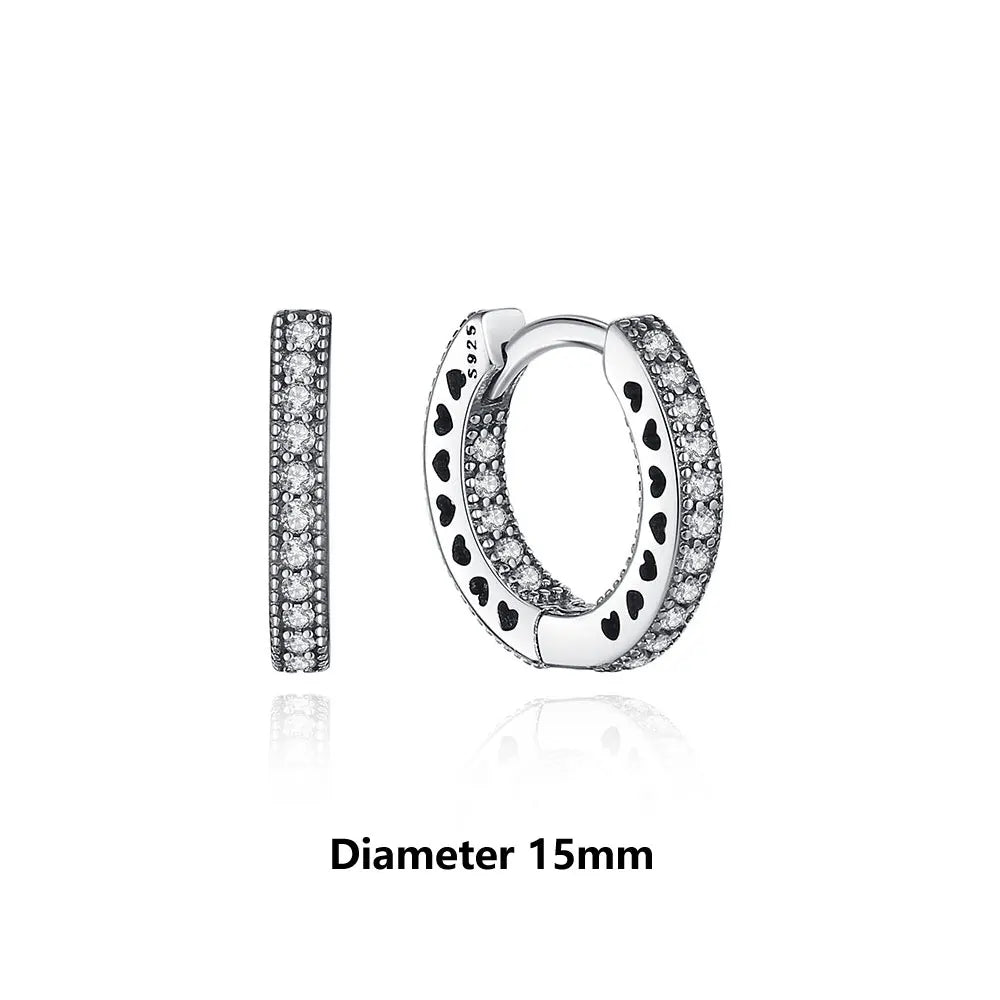 Original 925 Sterling Silber Ohrringe 2025 Stecker Creolen Kristall Ohrringe für Damen Roségold Krone Herz Unendlichkeit Biene Ohrring Schmuck