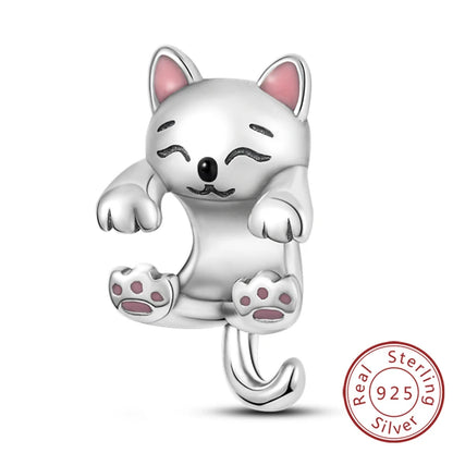 Charm 925 Sterling Silver Pink Pendant Charm Fit Original Charm Bracelet Necklace Beads DIY Jewerlry Accessories