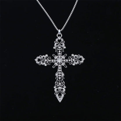 European And American Fashion Personality Retro Gothic Cross Necklace For Men And Women Street Hip-Hop Trendsetters Versatile Pe