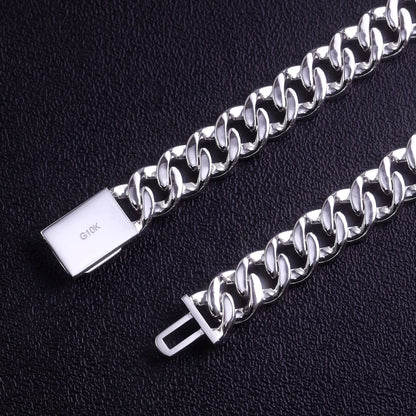 Iced Out Moissanite Cuban Link Necklace for Men | Hip Hop Chain
