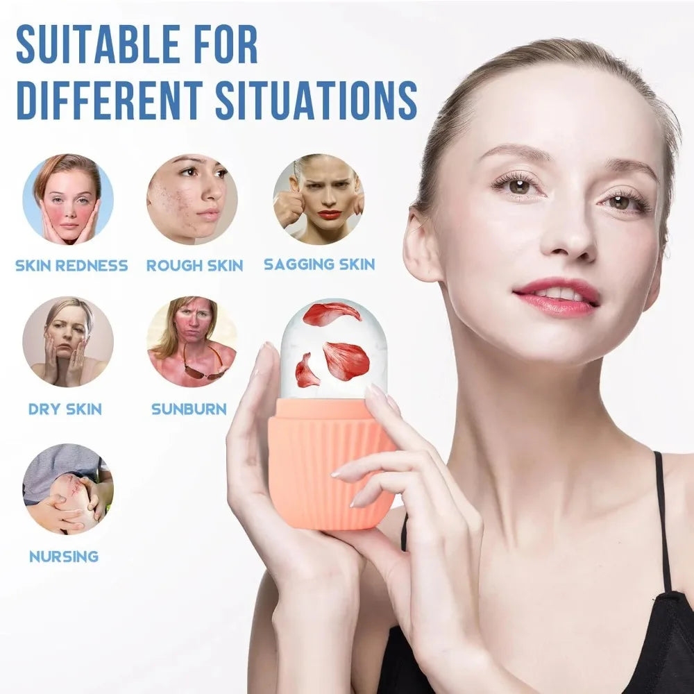 Ice Face Roller & Gua Sha Set | Skin Care Tool