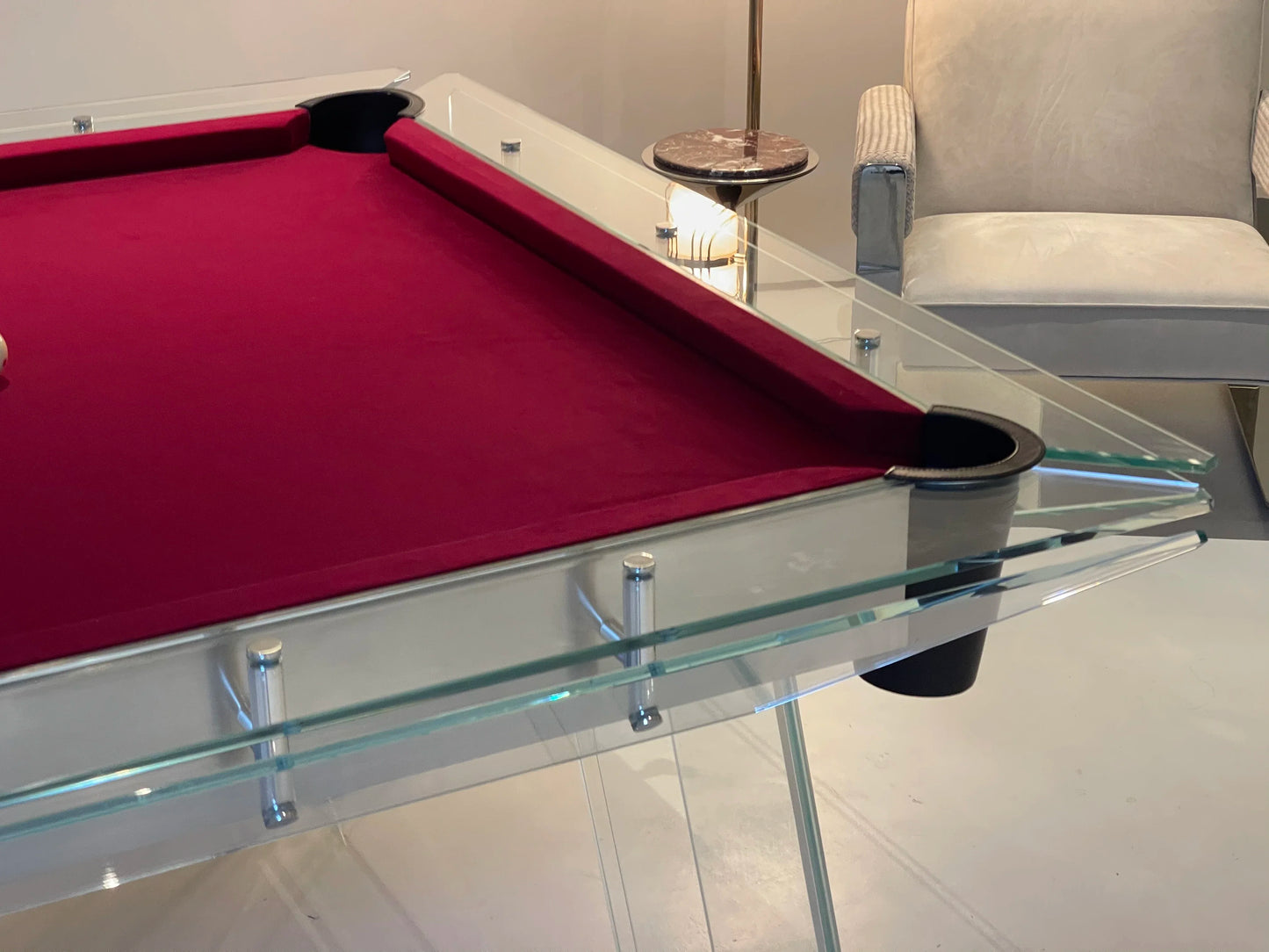Customizable American Standard Black Eight Full Set Snooker Pool Table Indoor Clubhouse Hall Entertainment  Glass Pool table
