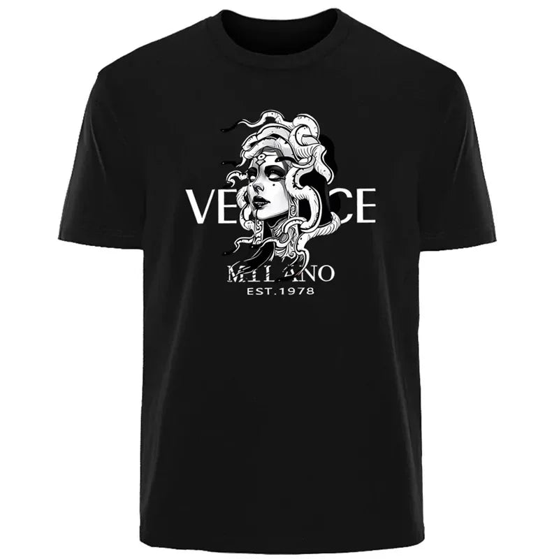 Men's Printed Cotton Crew Neck T-Shirt – Casual Summer Tee
