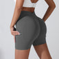 Damen-Sporthose mit Pfirsich-Po-Lifting, hoher Taille und Taillenstraffung, schlankmachende Laufhose, schnell trocknend, dreiviertel-enge Hose