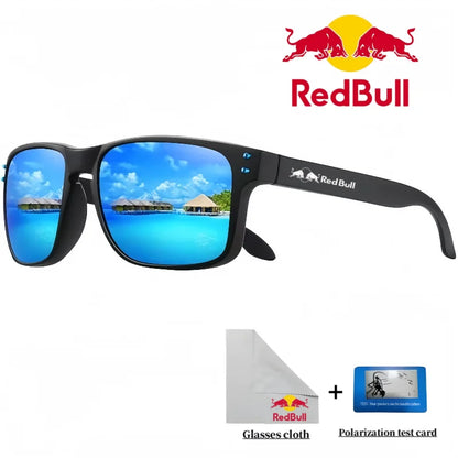 Red Bull Fashion F1 Polarisierte quadratische Sonnenbrille für Damen und Herren Hochwertige Verarbeitung Sonnenbrille UV-Schutzbrille