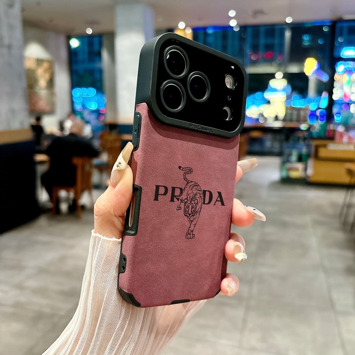 Handyhülle aus Mikrofaserleder für iPhone 17 16 15 14 Plus 13 12 11 Pro Max 16E Cover Luxuriöse Hülle Italien Tiger Streetwear Cases
