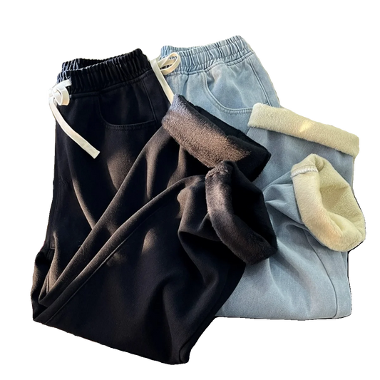 Wide Leg Jeans Elastic Waist Vintage Casual Pants Unisex