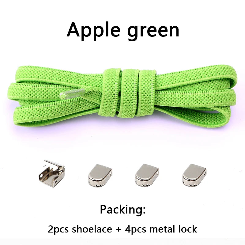 Gummiband-Schnürsenkel ohne Binden, Einheitsgröße für Erwachsene und Kinder, Sportschuh-Schnürsenkel, schnürsenkellos, flach, dehnbar