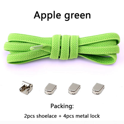 Gummiband-Schnürsenkel ohne Binden, Einheitsgröße für Erwachsene und Kinder, Sportschuh-Schnürsenkel, schnürsenkellos, flach, dehnbar