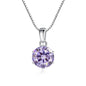 JoyceJelly 1 CT Real Moissanite Pendant Necklace For Women Royal Blue Color Moissanite 925 Sterling Silver Wedding Fine Jewelry