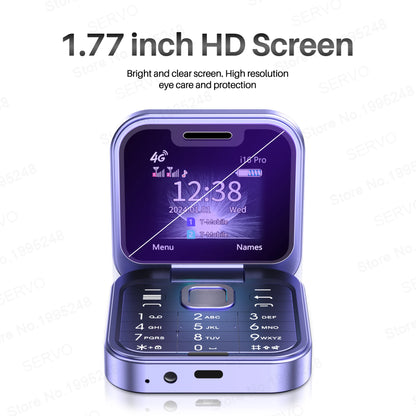 Mini Flip Phone 4G LTE – SERVO i16 Pro Dual SIM