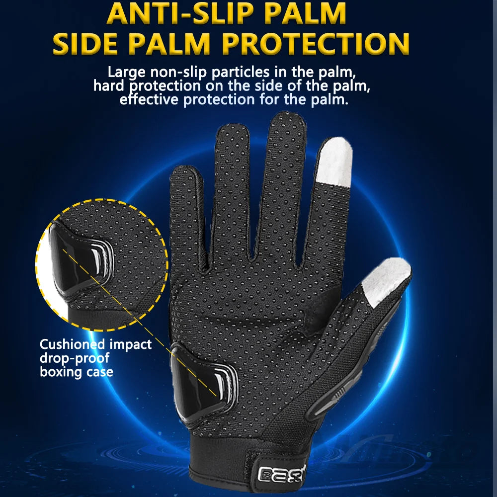 AXIO Summer Motorcycle Cycling Glove Touchscreen Motocross Glove ATV MTB Mesh Breathable Motorbike Glove Wear-resistant Non-slip