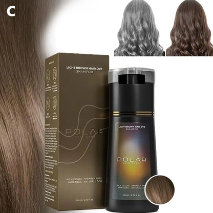 Haarfärbe-Shampoo 3-in-1 Instant Haarfärbe-Shampoo pflegend langanhaltende Farbe für Frauen & Männer Grauhaarabdeckung 200 ml