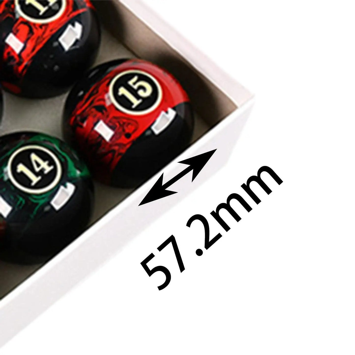 16pc Resin Pool Table Ball Set 2.25" – Complete Billiard