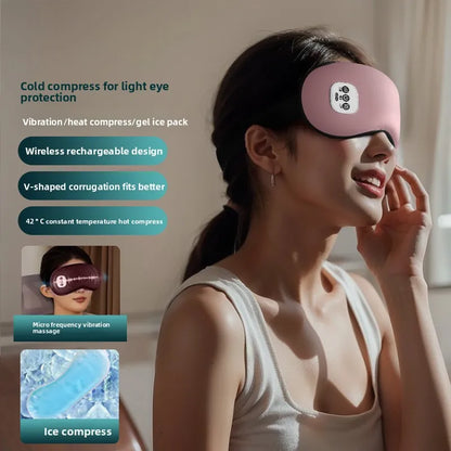 Hot compress massage heating eye mask lunch break shading to relieve eye fatigue intelligent eye protection device adult student