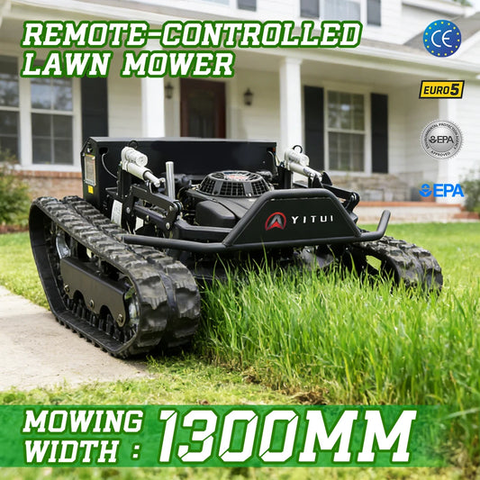 CE EPA All-Terrain Lawn Mowing Robot Rubber Tracks RC