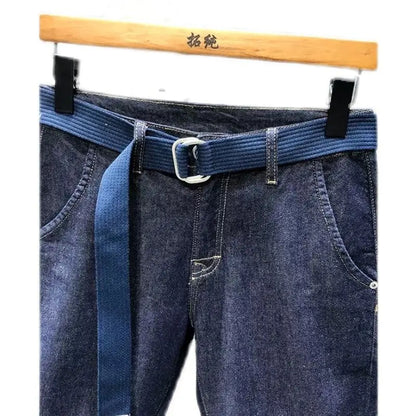 Men's Cargo Denim Shorts | Deep Blue Streetwear