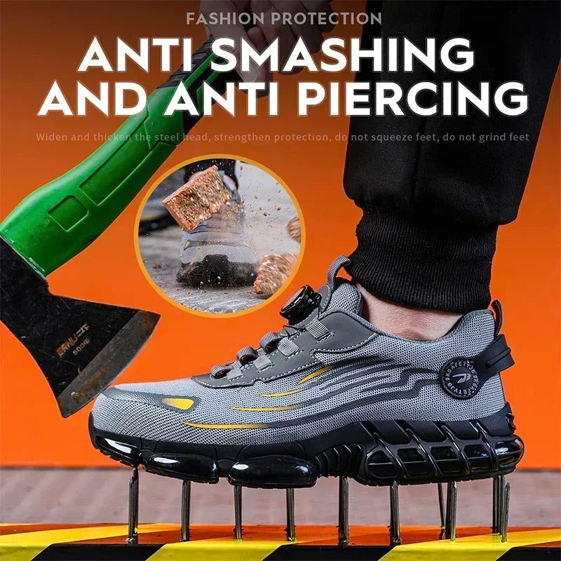 Men's Rotating Safety Work Shoes Anti-Smash Sport
