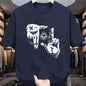 2025 Sommer Herren Polyester Lässig Atmungsaktiv Rundhals-T-Shirt mit Geste Auge Personalisiertem Muster Bedrucktes Outdoor-Oberteil