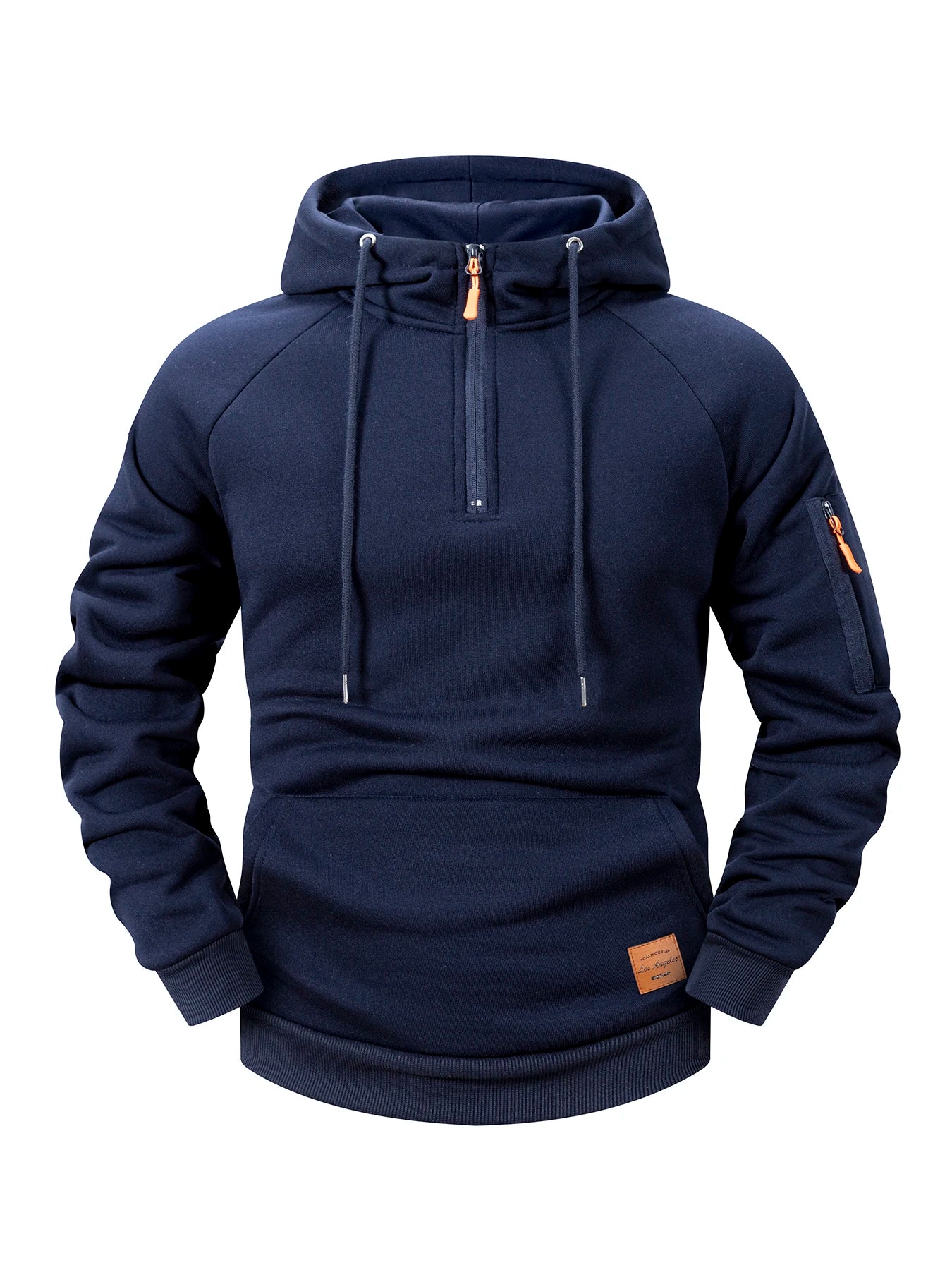 2025 Autumn/Winter Men's Hoodie Fashion Casual Sports Hoodie Retro Harajuku Long Sleeve Zipper Multi Pocket Loose Street Wear
