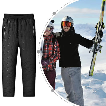 Heated Pants for Men Women, Thick Electric 10 Zones Heating Trousers Winter Outdoor Warm Thermal Trousers (Battery Not Included)