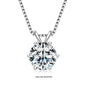 RAPRGOLD Certified 0.5-5ct Moissanite Pendant Necklaces S925 Sterling Silver Solitaire Necklace Chains For Women Jewellry Gifts
