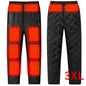 Heated Pants for Men Women, Thick Electric 10 Zones Heating Trousers Winter Outdoor Warm Thermal Trousers (Battery Not Included)