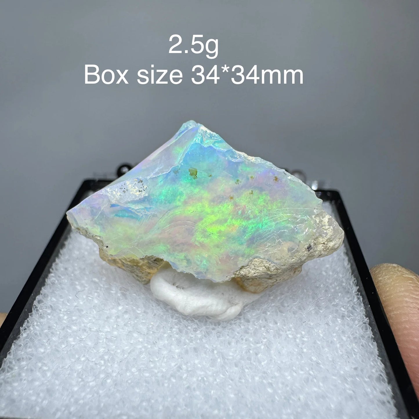 Natural Ethiopia Opal Gem Mineral Specimen Box