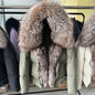 2025 MAOMAOKONG White Duck Down Jacket Winter Women Warm Loose Coat Natural Real Fox Fur Collar Thick Luxury Outerwear parkas
