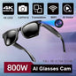 800W Camera AI Smart Translation Sunglasses – Waterproof, Color-Changing, Photo & Video