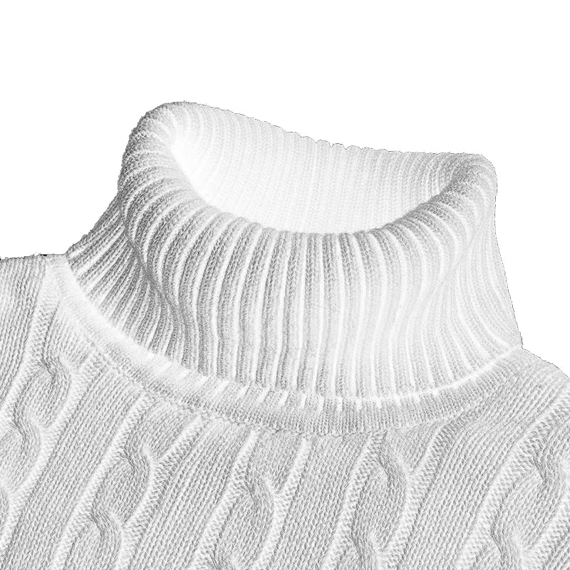 Rollkragenpullover lässig Herren Rollkragen Strickpullover Warmer Herren Pullover Wollpullover