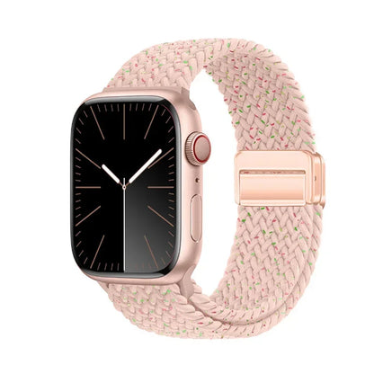 Geflochtenes Band für Apple Watch Armband 44mm 40mm 45mm 46mm 49mm 41mm 38 Magnetisches Nylonarmband iWatch Serie SE 7 6 8 9 10 Ultra 2