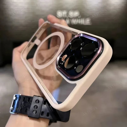 Magnetic Metal Lens Case – iPhone 11–17 Pro Max Plus