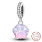 Charm 925 Sterling Silver Pink Pendant Charm Fit Original Charm Bracelet Necklace Beads DIY Jewerlry Accessories