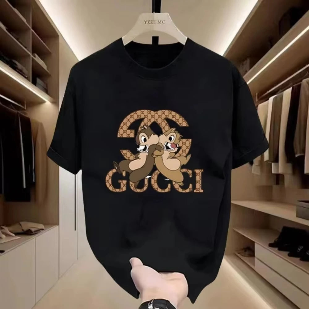 Teglex Cotton Crew Neck Tee | Luxury Print Summer