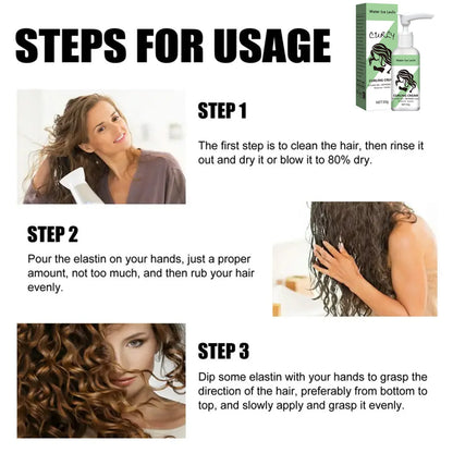 Locken-Stylingcreme, feuchtigkeitsspendende und glättende Formel, verbessert die Elastizität und den Glanz von lockigem Haar, einfach zu stylen