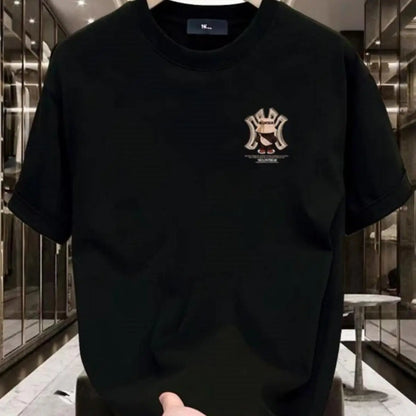 2025 Heavy Cotton Violent Bear Print Short-sleeved T-shirt American Trendy Brand Ins Loose Top Men's and Women's Trend Fashion