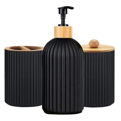 Bathroom Soap Dispenser & Toothbrush Holder Organizer