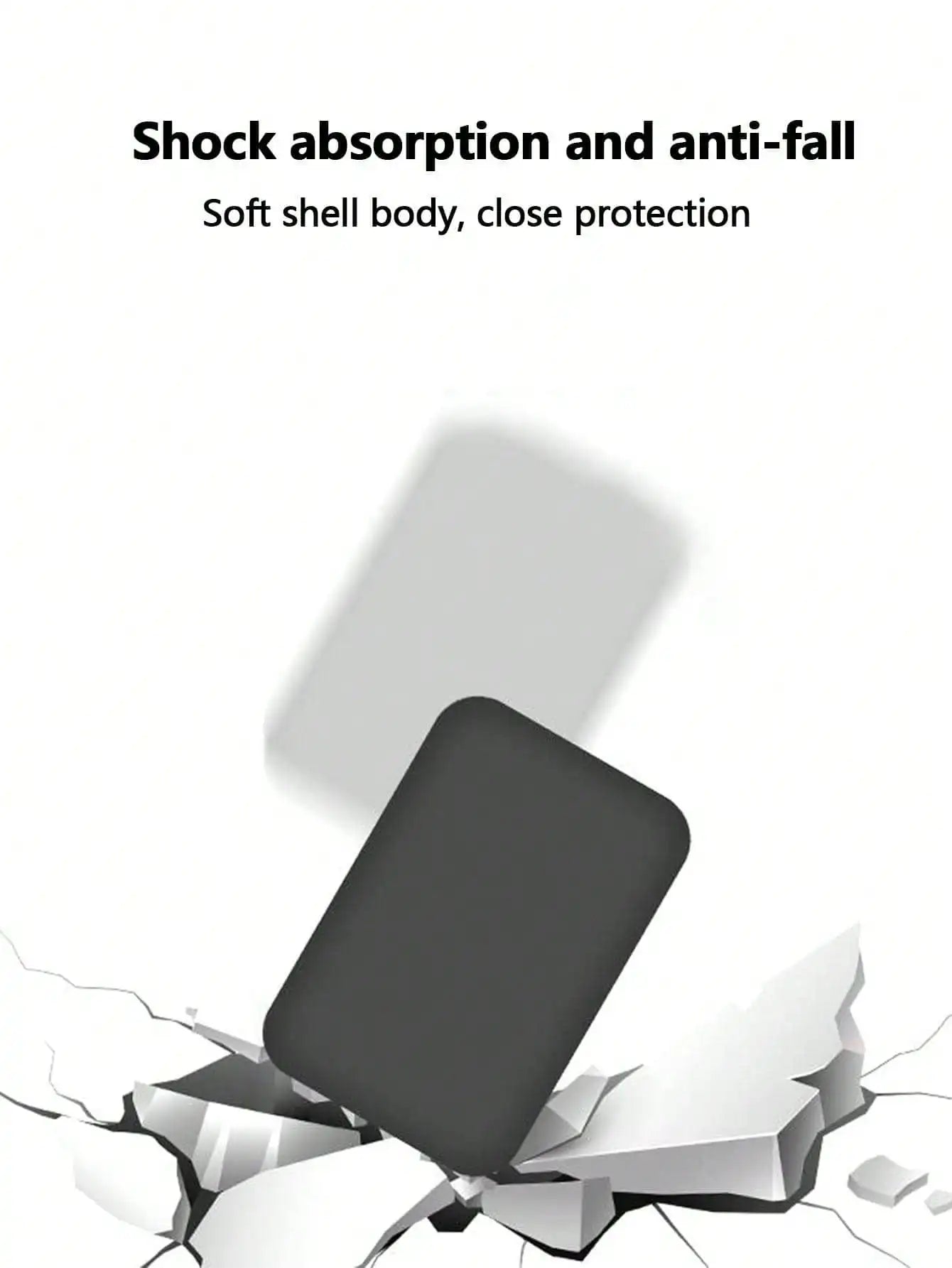 Black TPU Protective Case for Apple MagSafe Wireless Power Bank