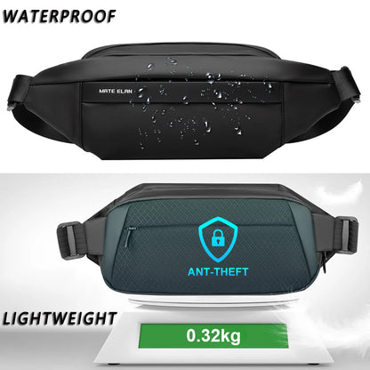 Men's Waterproof Crossbody Shoulder Bag – Travel Sports Fanny Pack Waist Bag