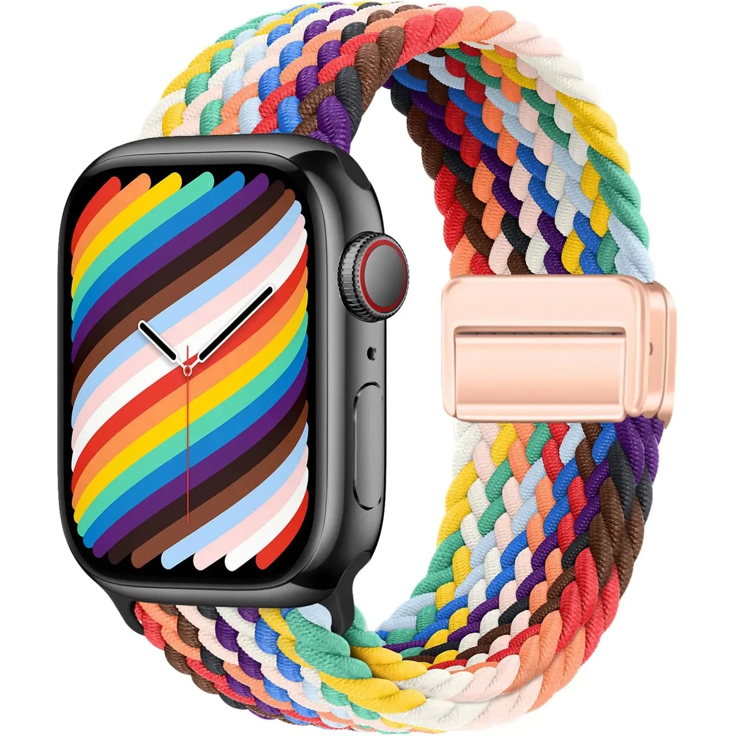 Geflochtenes Armband für Apple Watch 44mm 40mm 45mm 49mm 41mm 38mm Schnallenarmband iWatch Series SE 7 3 6 8 9 Ultra 2 Magnetisches Armband
