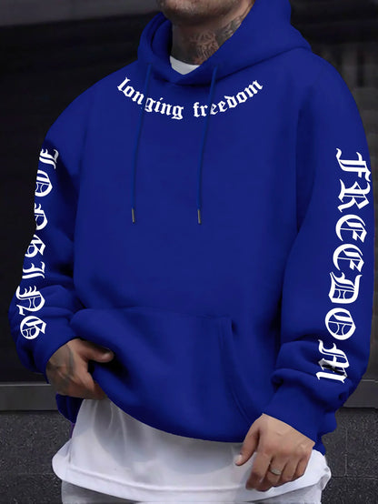 The 2025 autumn new men's hoodie is a casual and fashionable outdoor simple men's wear with letter prints